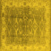 Square Oriental Yellow Industrial Rug, urb2877yw