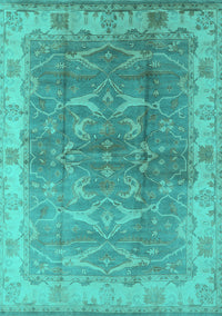 Oriental Turquoise Industrial Rug, urb2877turq