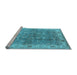 Sideview of Machine Washable Oriental Light Blue Industrial Rug, wshurb2877lblu