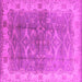 Square Machine Washable Oriental Pink Industrial Rug, wshurb2877pnk