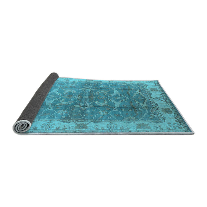 Sideview of Oriental Light Blue Industrial Rug, urb2877lblu