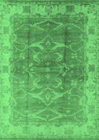 Oriental Emerald Green Industrial Rug, urb2877emgrn