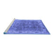 Sideview of Machine Washable Oriental Blue Industrial Rug, wshurb2877blu