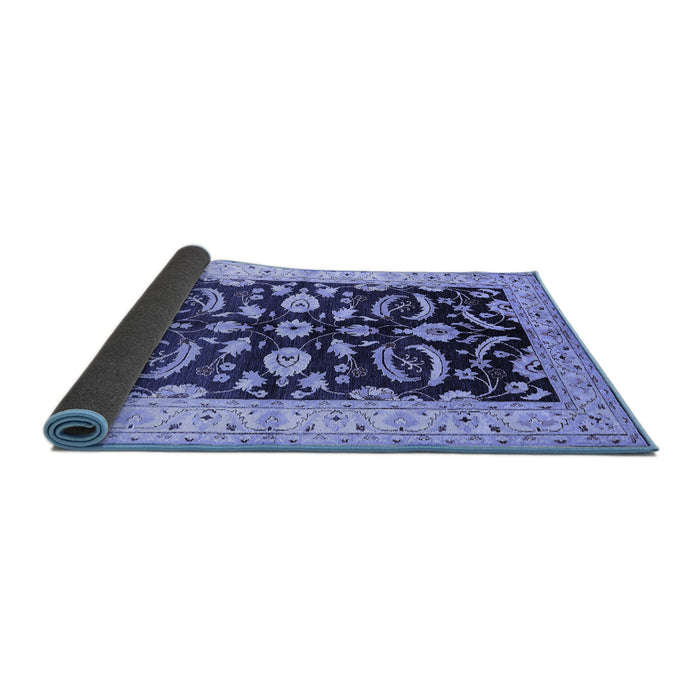 Sideview of Oriental Blue Traditional Rug, urb2878blu