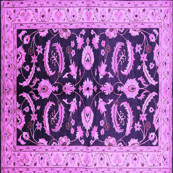 Square Machine Washable Oriental Purple Traditional Area Rugs, wshurb2878pur