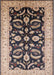 Mid-Century Modern Brown Oriental Rug, urb2878