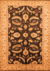 Oriental Orange Traditional Rug, urb2878org
