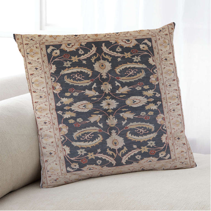 Lifestyle Image of Mid-Century Modern Urban Square Brown Throw Pillow, 18 inch by 18 inch, pwurb2878