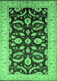 Oriental Emerald Green Traditional Rug, urb2878emgrn