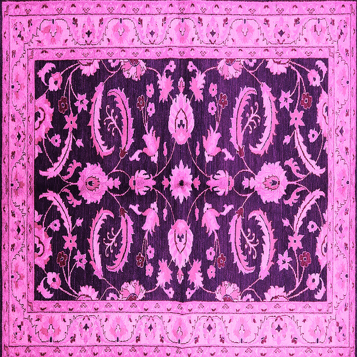 Square Oriental Pink Traditional Rug, urb2878pnk