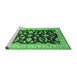 Sideview of Machine Washable Oriental Emerald Green Traditional Area Rugs, wshurb2878emgrn