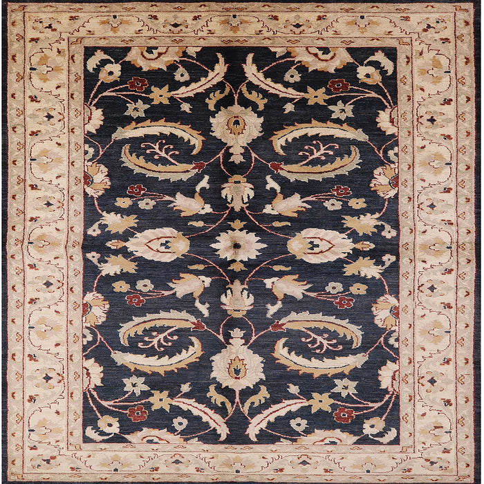 Square Mid-Century Modern Brown Oriental Rug, urb2878