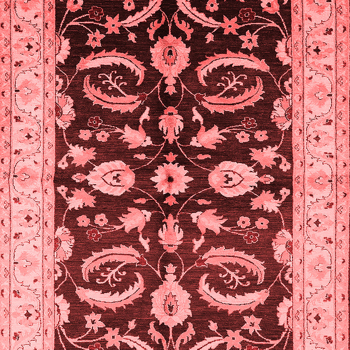 Machine Washable Oriental Red Traditional Rug, wshurb2878red