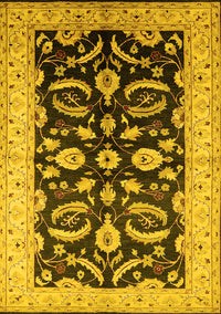 Oriental Yellow Traditional Rug, urb2878yw