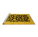 Sideview of Machine Washable Oriental Yellow Traditional Rug, wshurb2878yw