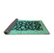 Sideview of Oriental Turquoise Traditional Rug, urb2878turq