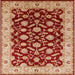 Square Mid-Century Modern Sandy Brown Oriental Rug, urb2879