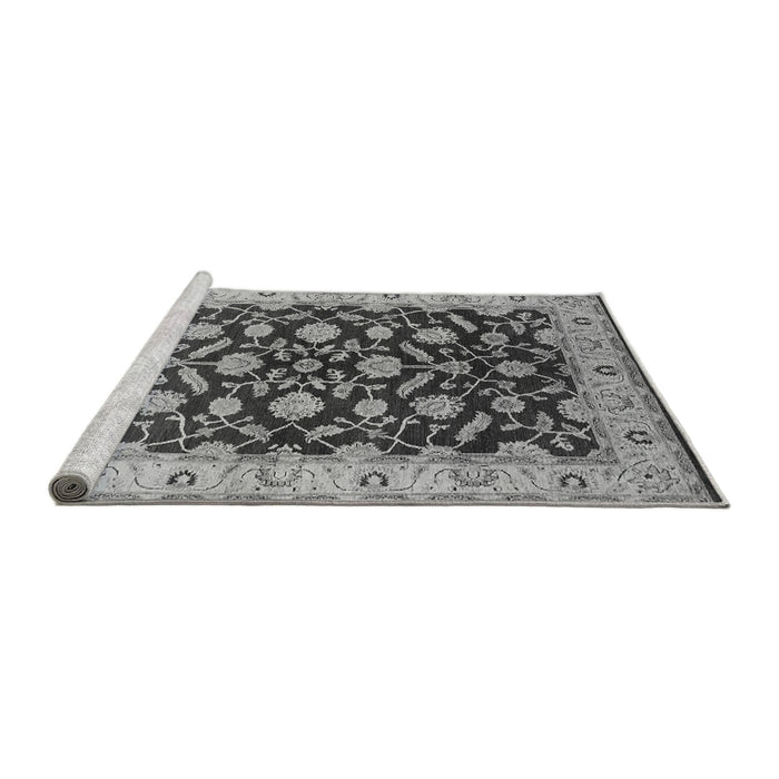 Sideview of Machine Washable Oriental Gray Traditional Rug, wshurb2879gry