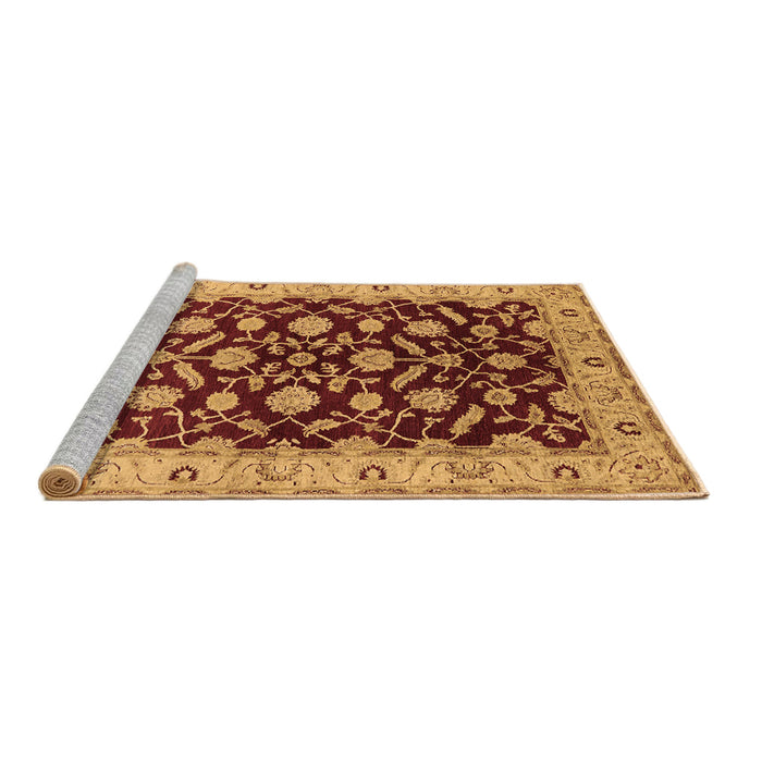 Sideview of Machine Washable Oriental Brown Traditional Rug, wshurb2879brn