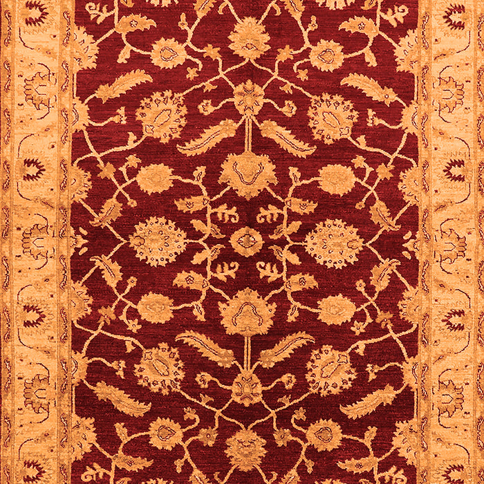 Machine Washable Oriental Orange Traditional Area Rugs, wshurb2879org