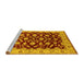 Sideview of Machine Washable Oriental Yellow Traditional Rug, wshurb2879yw