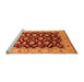 Sideview of Machine Washable Oriental Orange Traditional Area Rugs, wshurb2879org