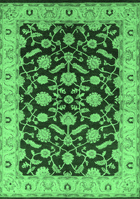 Oriental Emerald Green Traditional Rug, urb2879emgrn