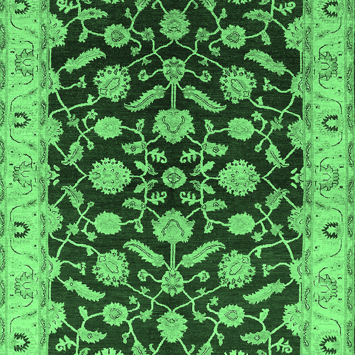 Oriental Emerald Green Traditional Rug, urb2879emgrn