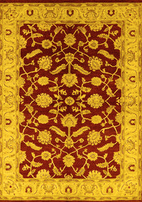 Oriental Yellow Traditional Rug, urb2879yw