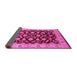 Sideview of Oriental Pink Traditional Rug, urb2879pnk