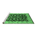 Sideview of Machine Washable Oriental Emerald Green Traditional Area Rugs, wshurb2879emgrn