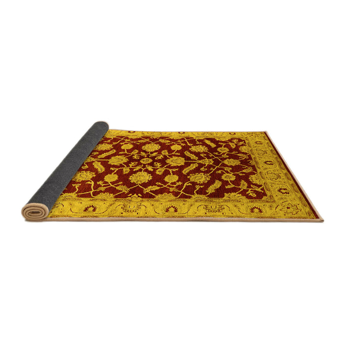 Sideview of Oriental Yellow Traditional Rug, urb2879yw