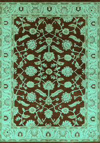 Oriental Turquoise Traditional Rug, urb2879turq