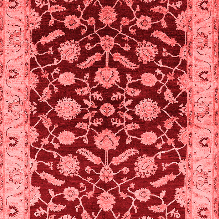 Machine Washable Oriental Red Traditional Rug, wshurb2879red