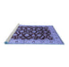 Sideview of Machine Washable Oriental Blue Traditional Rug, wshurb2879blu