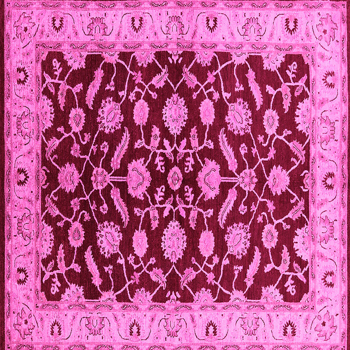 Square Oriental Pink Traditional Rug, urb2879pnk