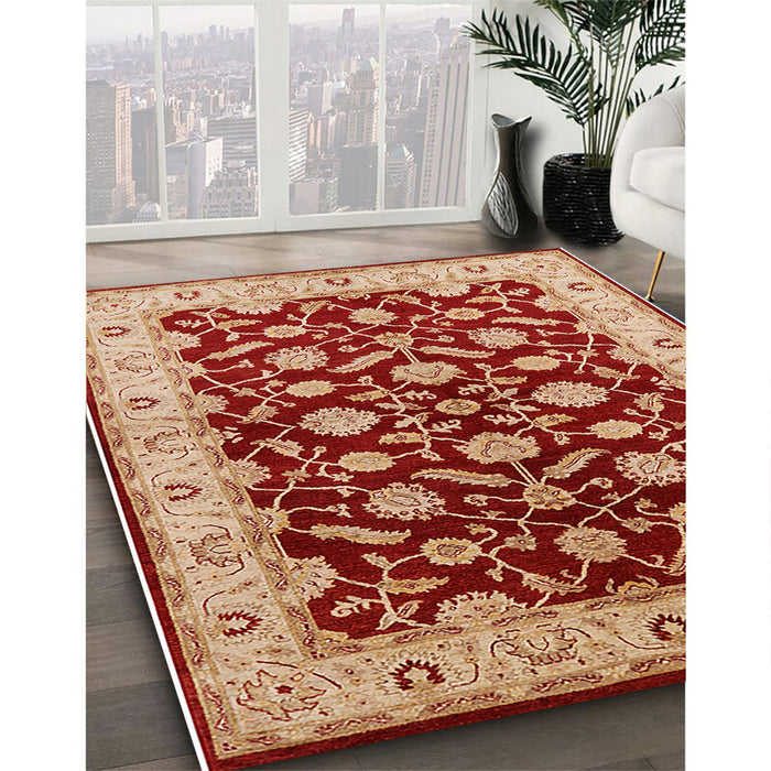 Machine Washable Industrial Modern Sandy Brown Rug in a Family Room, wshurb2879