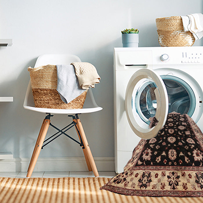 Machine Washable Industrial Modern Night Red Rug in a Washing Machine, wshurb2880