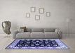 Machine Washable Oriental Blue Traditional Rug in a Living Room, wshurb2880blu