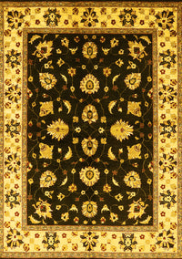 Oriental Yellow Traditional Rug, urb2880yw