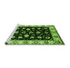 Sideview of Machine Washable Oriental Green Traditional Area Rugs, wshurb2880grn