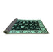 Sideview of Oriental Turquoise Traditional Rug, urb2880turq