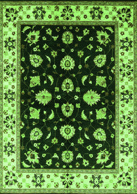 Oriental Green Traditional Rug, urb2880grn