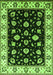 Oriental Green Traditional Rug, urb2880grn