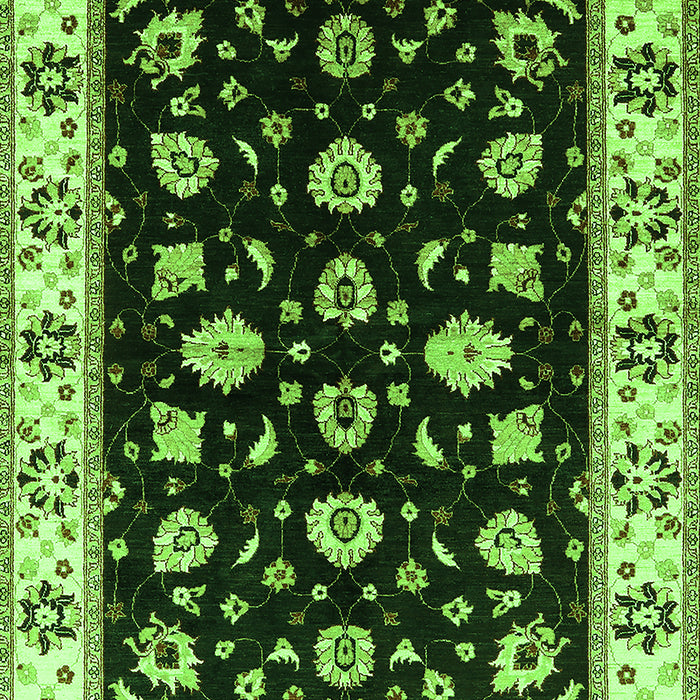 Oriental Green Traditional Rug, urb2880grn