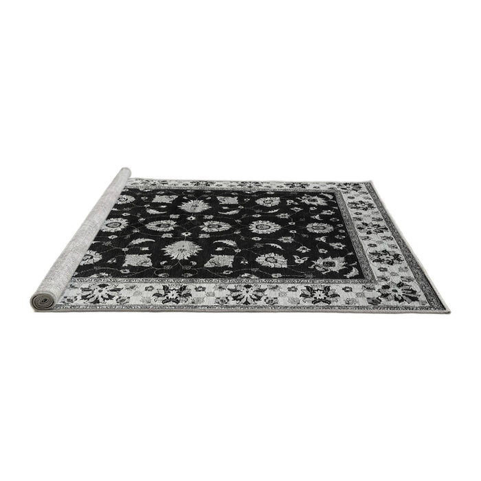 Sideview of Machine Washable Oriental Gray Traditional Rug, wshurb2880gry