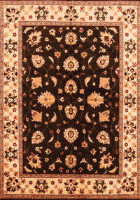 Oriental Orange Traditional Rug, urb2880org