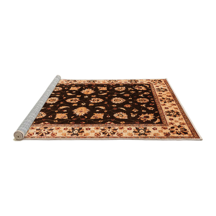 Sideview of Machine Washable Oriental Orange Traditional Area Rugs, wshurb2880org