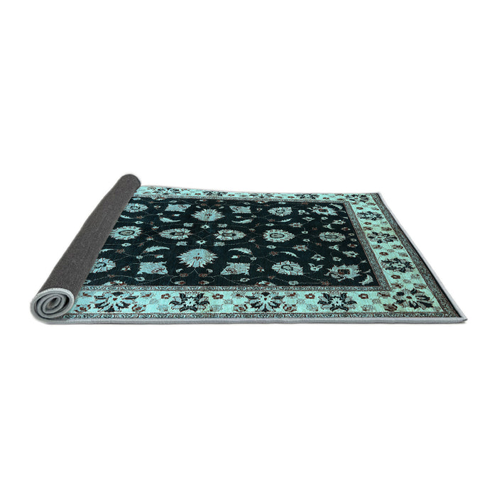 Sideview of Oriental Light Blue Traditional Rug, urb2880lblu