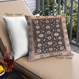 Front View of Mid-Century Modern Urban Square Red Throw Pillow, 18 inch by 18 inch, pwurb2880